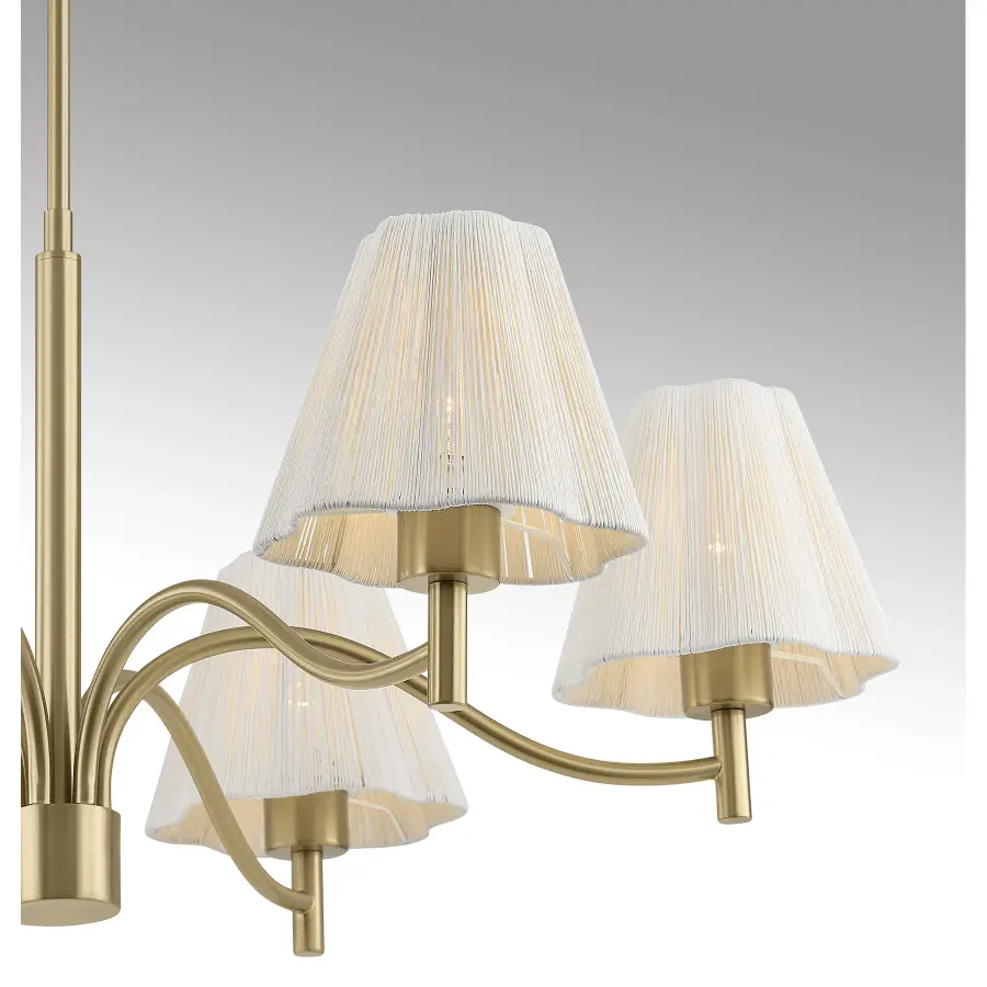 Rosa 6-Light Chandelier in Noble Brass - Image 7