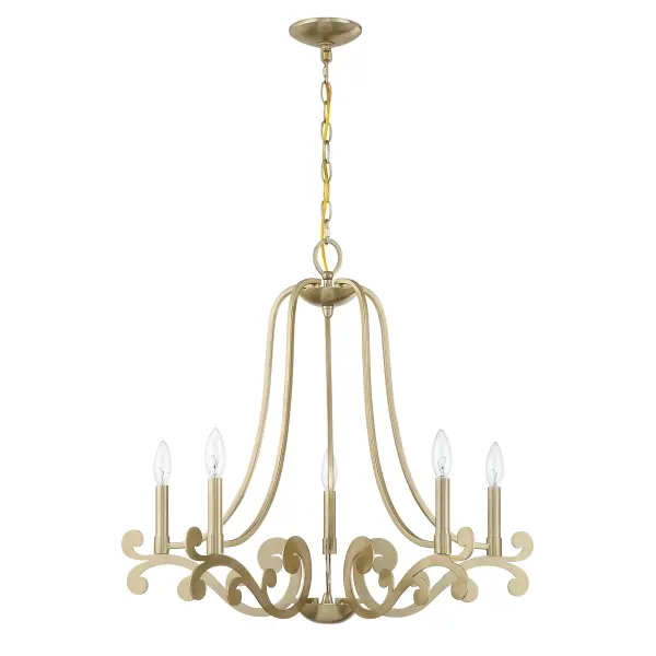 Lombard 5-Light Chandelier in Noble Brass - Image 2