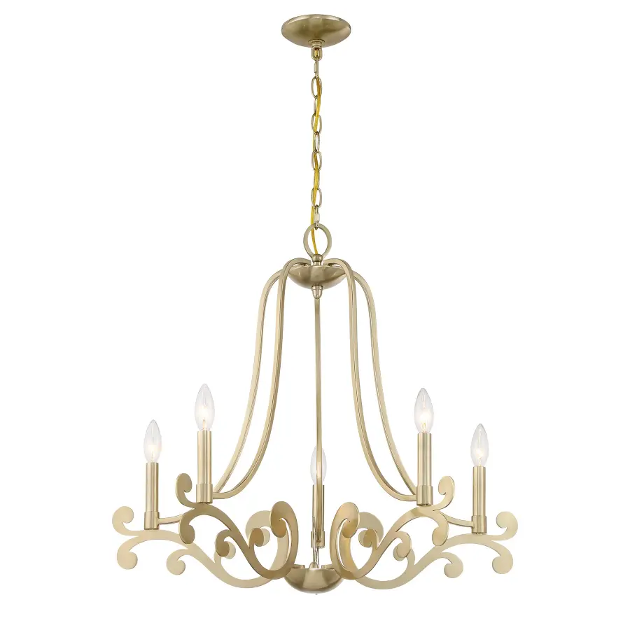 Lombard 5-Light Chandelier in Noble Brass - Image 3
