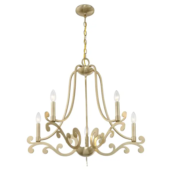 Lombard 5-Light Chandelier in Noble Brass - Image 4