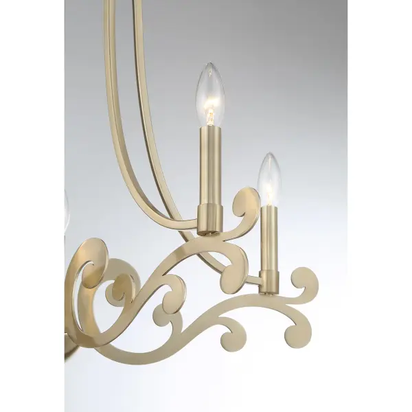 Lombard 5-Light Chandelier in Noble Brass - Image 6