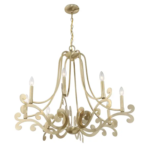 Lombard 8-Light Chandelier in Noble Brass - Image 4