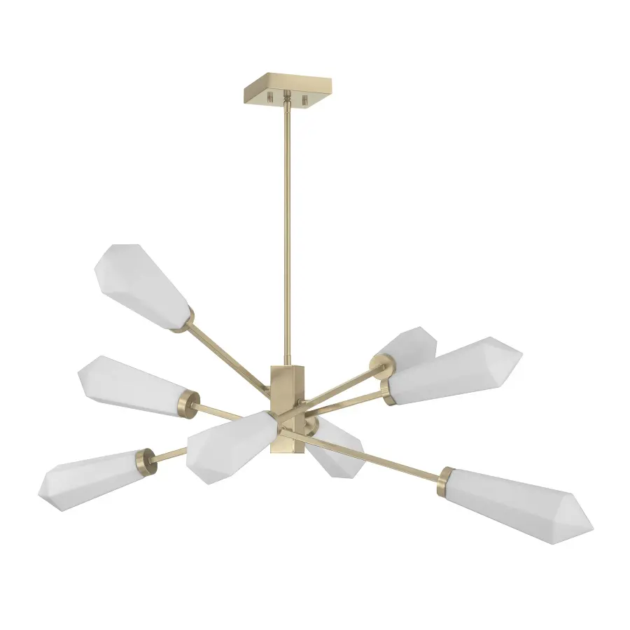 Leland 8-Light Chandelier in Noble Brass by Dann Foley - Image 2