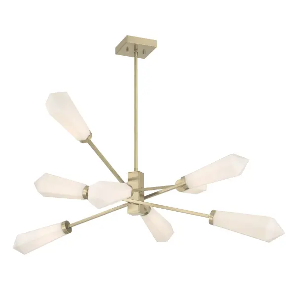 Leland 8-Light Chandelier in Noble Brass by Dann Foley - Image 3