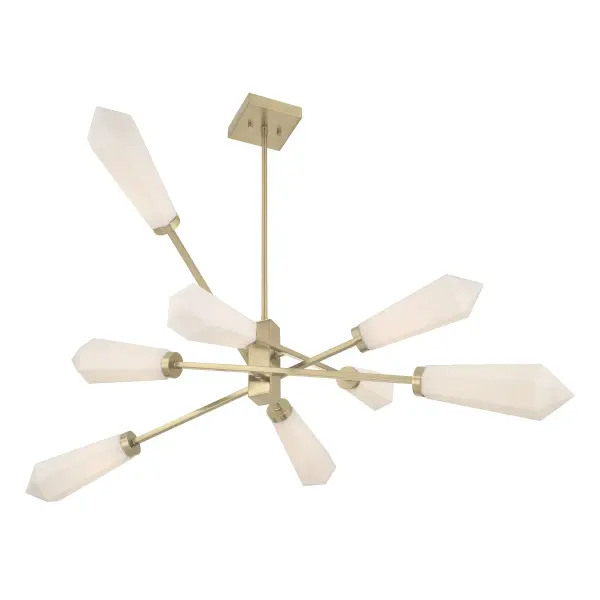 Leland 8-Light Chandelier in Noble Brass by Dann Foley - Image 4