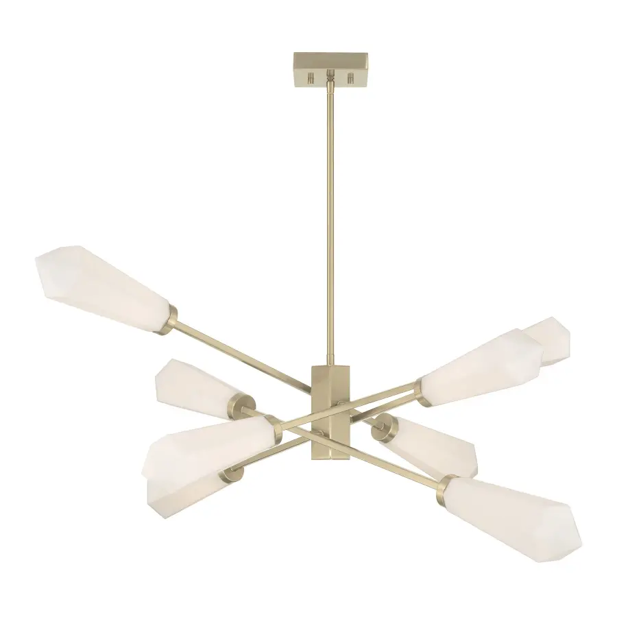 Leland 8-Light Chandelier in Noble Brass by Dann Foley - Image 5