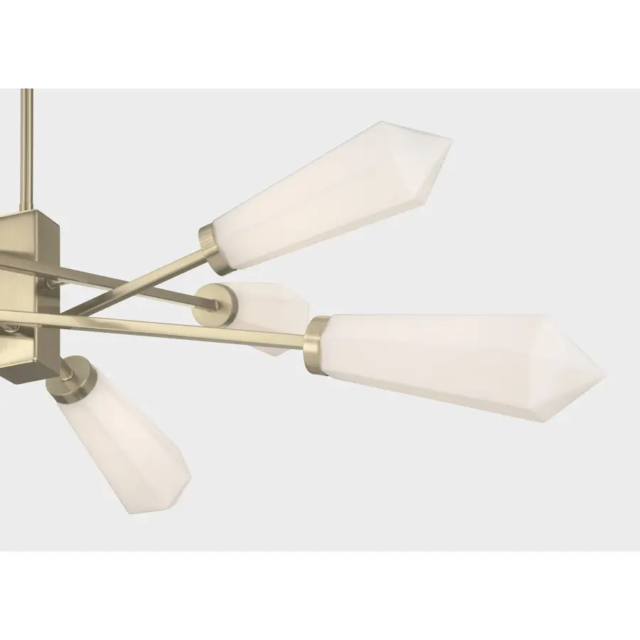 Leland 8-Light Chandelier in Noble Brass by Dann Foley - Image 7