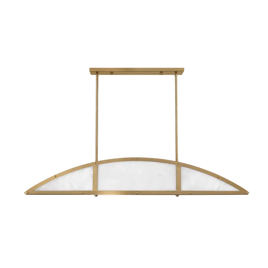 Legacy Four Light Linear Chandelier in Warm Brass - Image 2