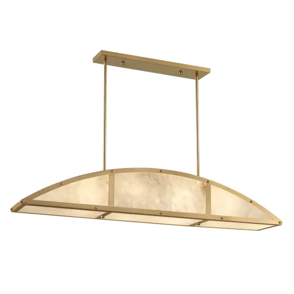 Legacy Four Light Linear Chandelier in Warm Brass - Image 3
