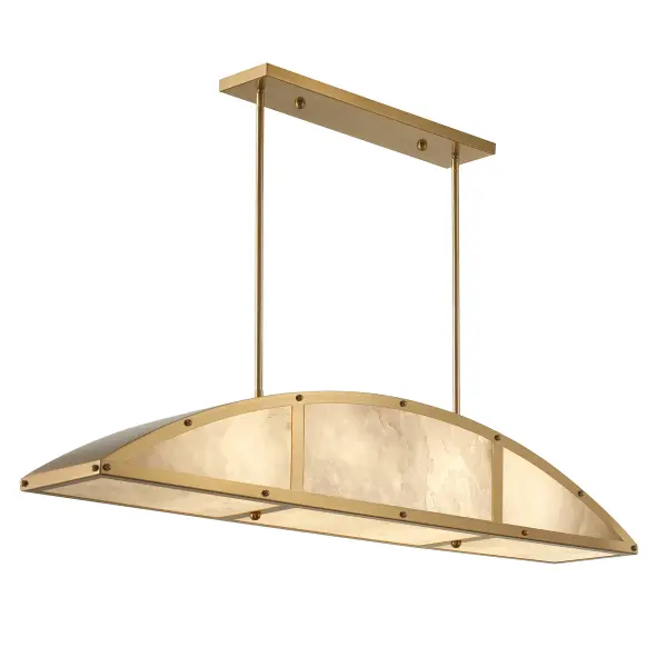 Legacy Four Light Linear Chandelier in Warm Brass - Image 4