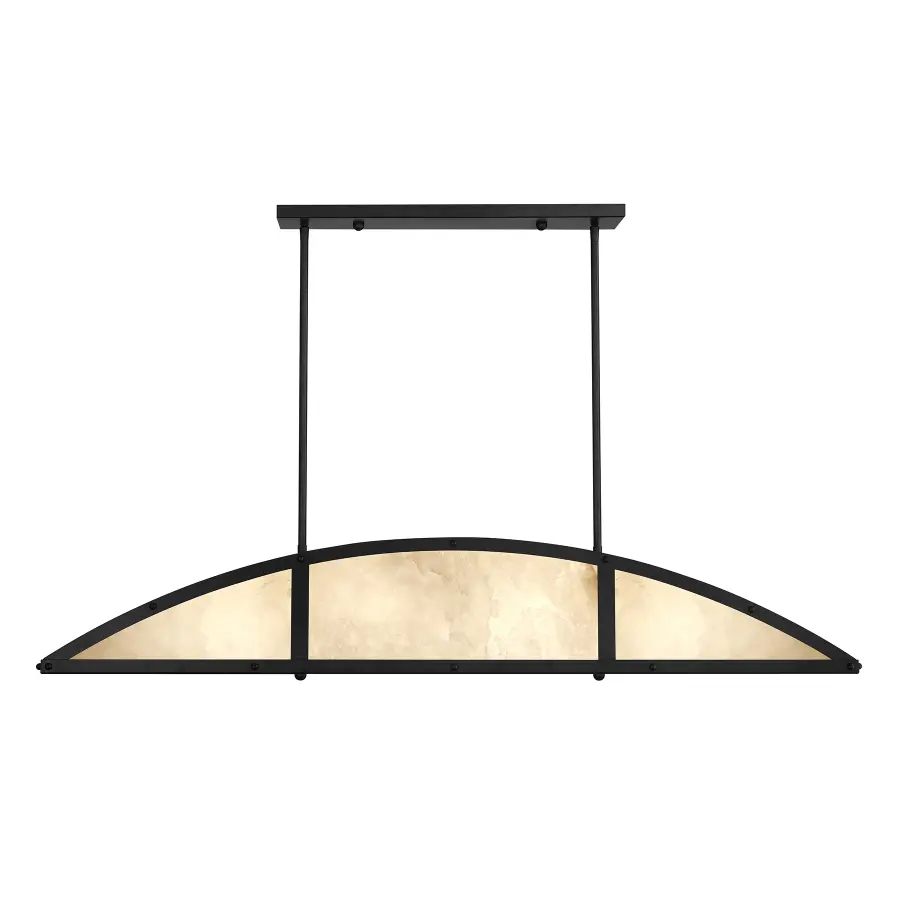Legacy 4-Light Linear Chandelier in Matte Black by Breegan Jane - Image 1