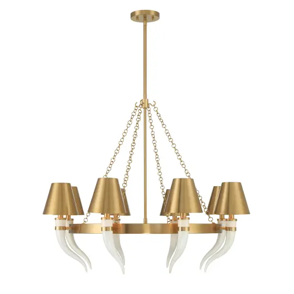 Hearne 8-Light Chandelier in Warm Brass by Dann Foley - Image 3