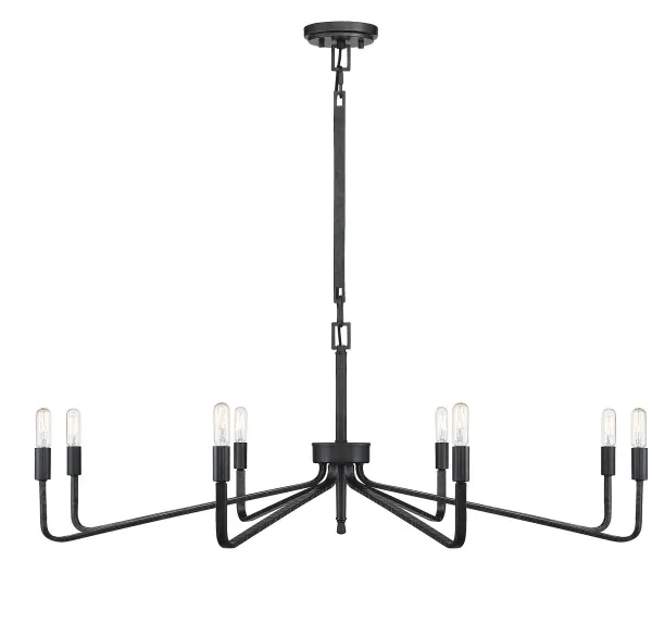 Salem 8-Light Chandelier in Forged Iron - Image 1