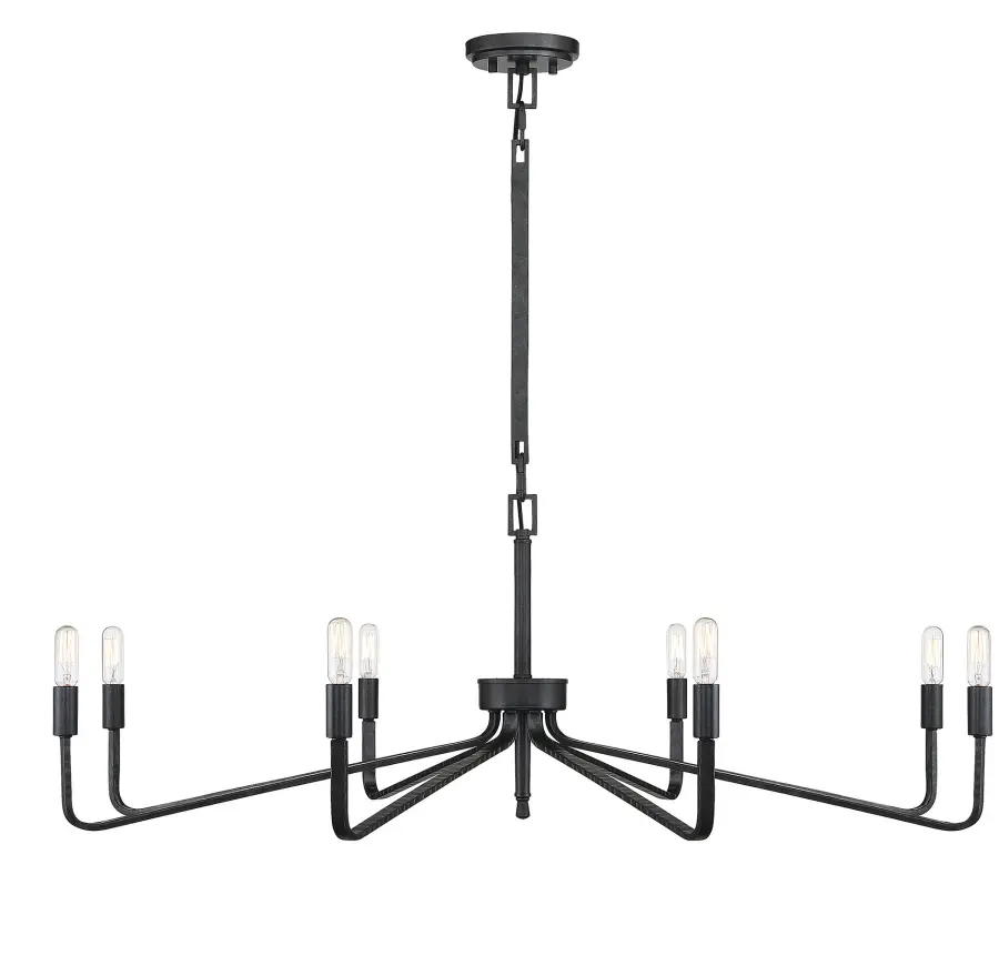 Salem 8-Light Chandelier in Forged Iron - Image 1