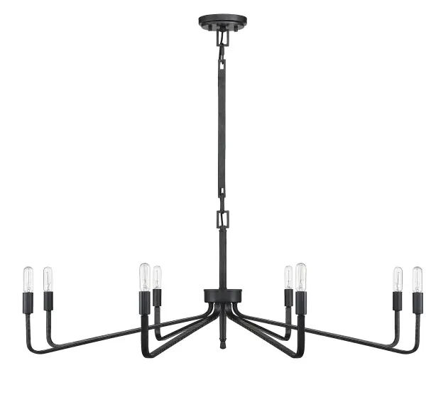 Salem 8-Light Chandelier in Forged Iron - Image 2