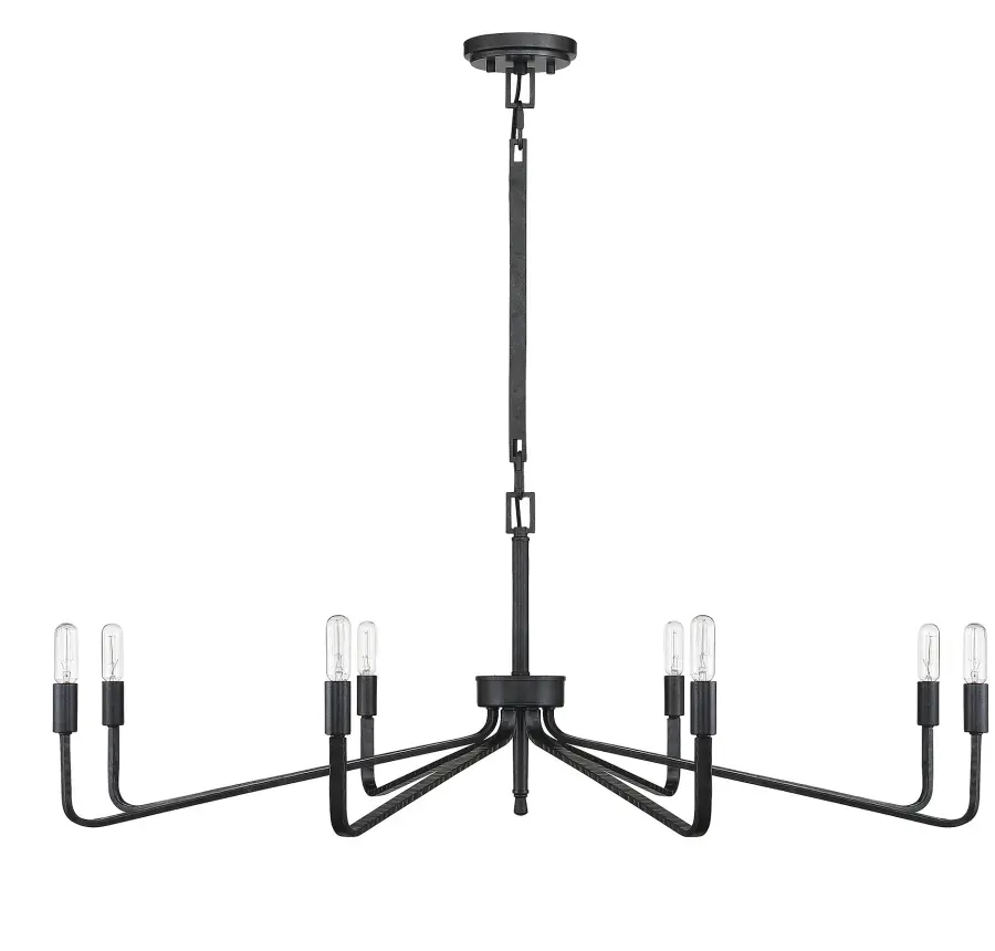 Salem 8-Light Chandelier in Forged Iron - Image 2