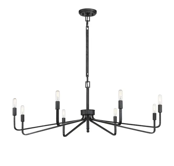 Salem 8-Light Chandelier in Forged Iron - Image 3