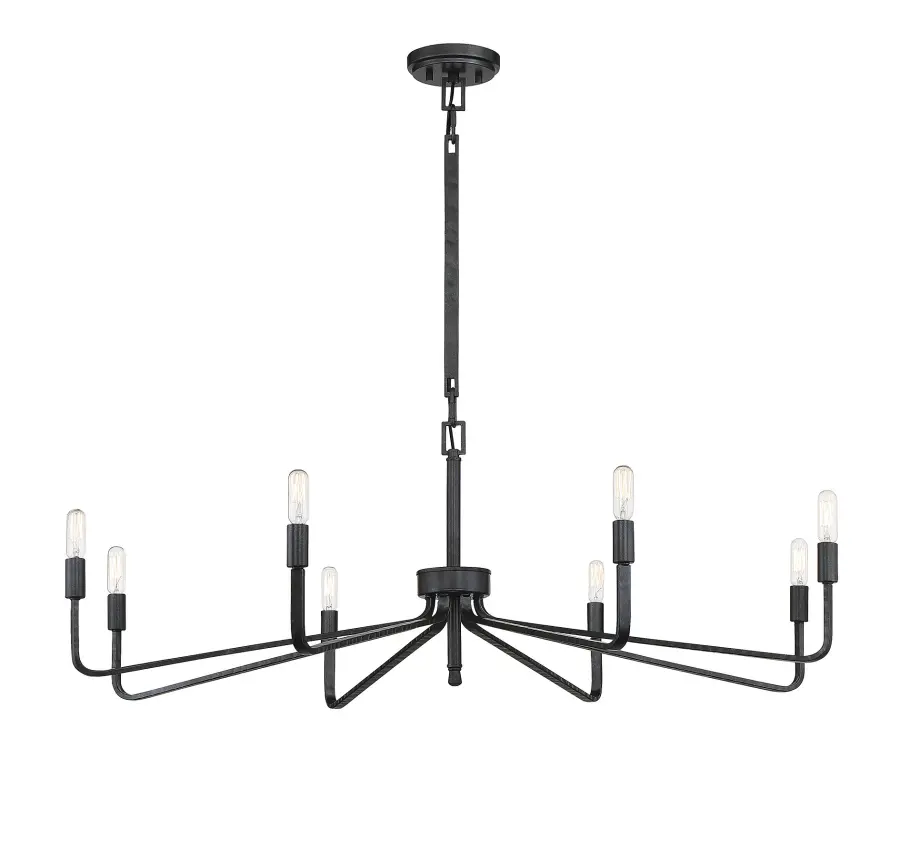 Salem 8-Light Chandelier in Forged Iron - Image 3