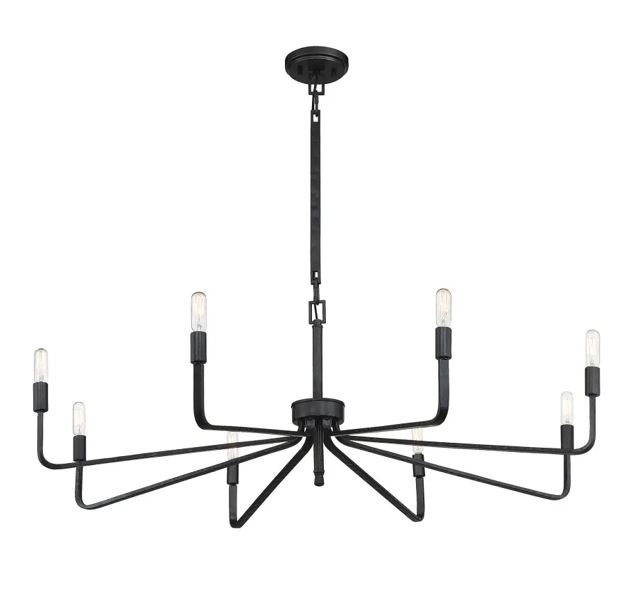 Salem 8-Light Chandelier in Forged Iron - Image 4