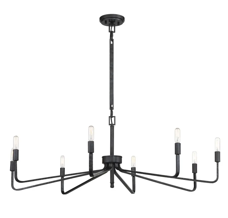Salem 8-Light Chandelier in Forged Iron - Image 5