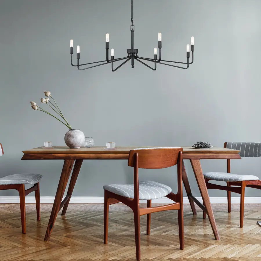 Salem 8-Light Chandelier in Forged Iron - Image 7
