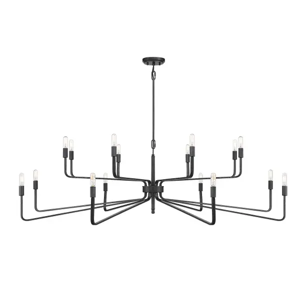 Salem 16-Light Chandelier in Forged Iron - Image 1