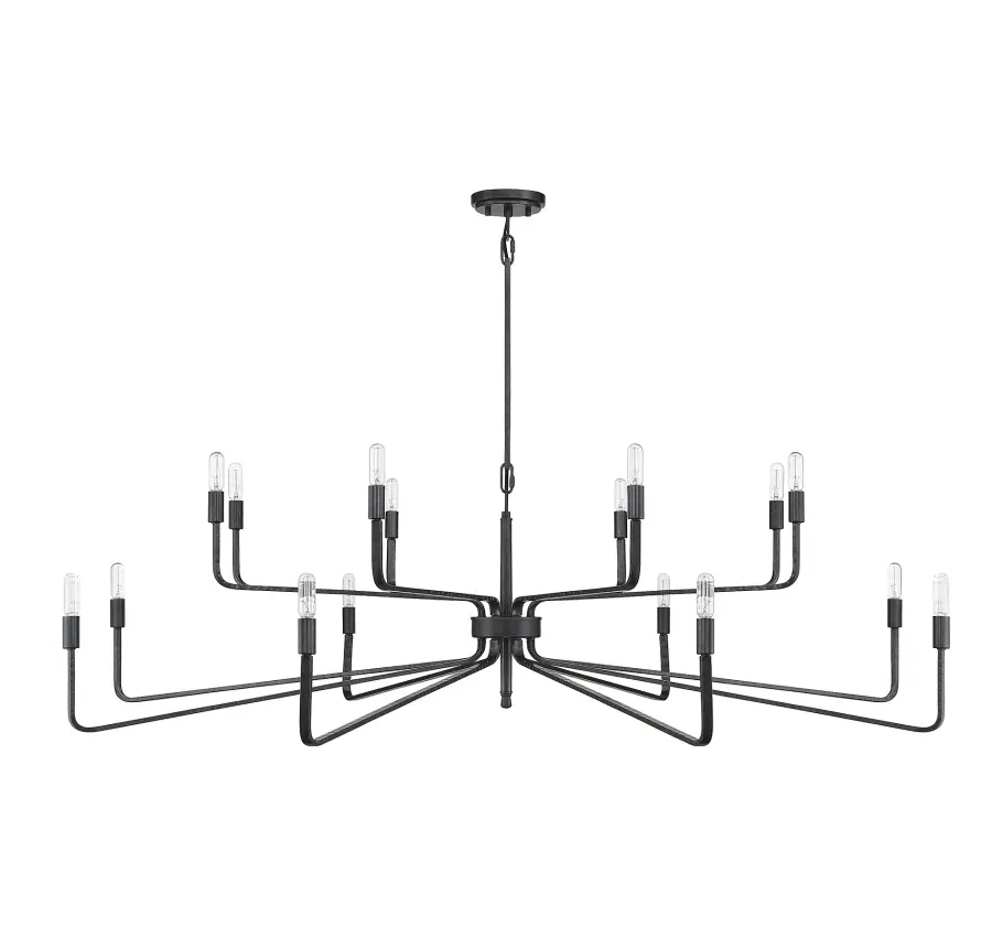 Salem 16-Light Chandelier in Forged Iron - Image 2