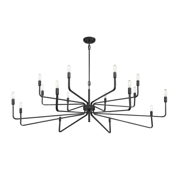 Salem 16-Light Chandelier in Forged Iron - Image 4