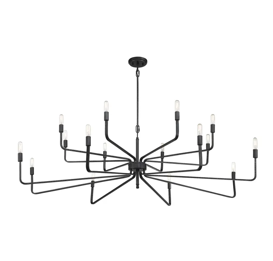 Salem 16-Light Chandelier in Forged Iron - Image 4