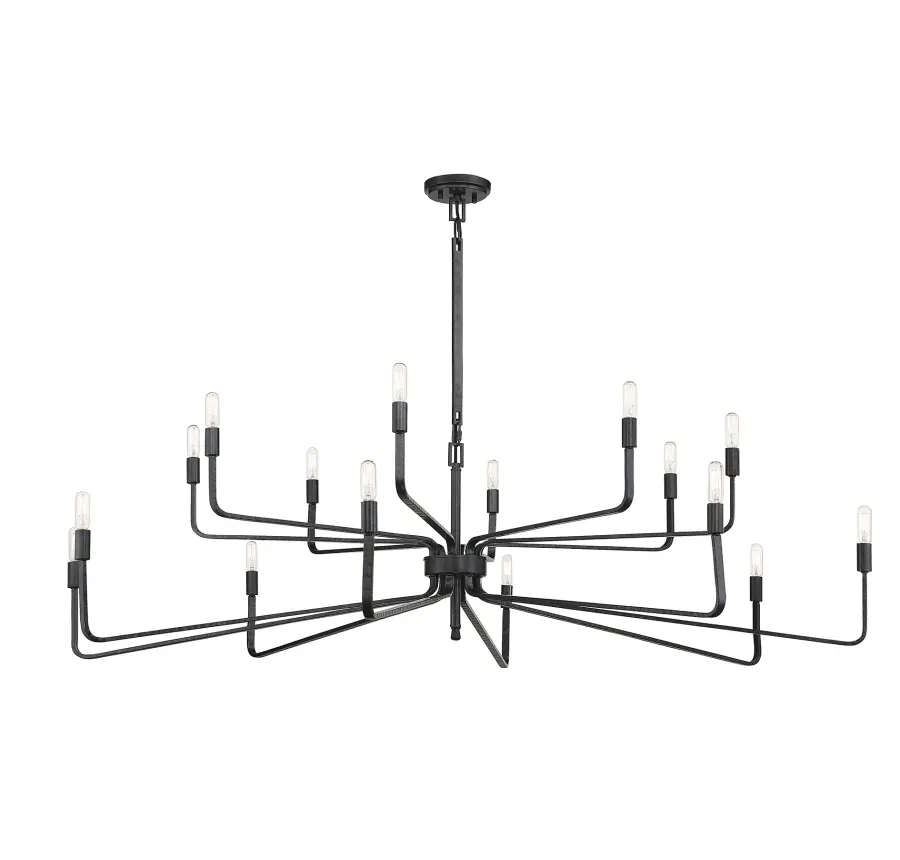 Salem 16-Light Chandelier in Forged Iron - Image 5