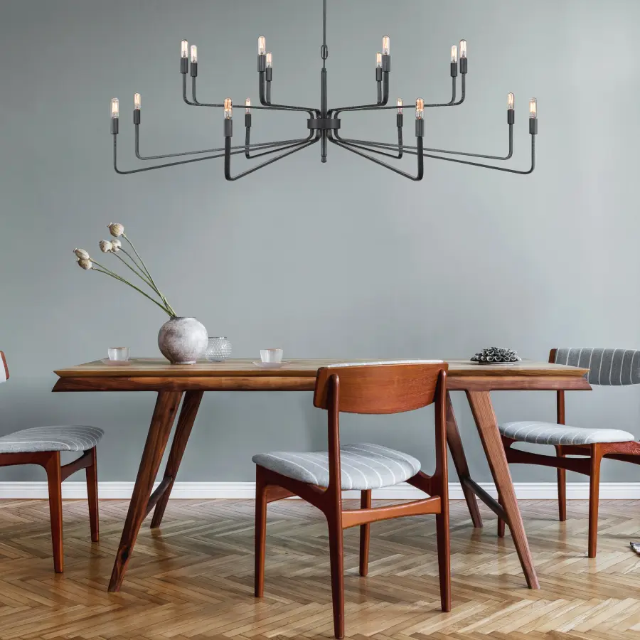 Salem 16-Light Chandelier in Forged Iron - Image 6