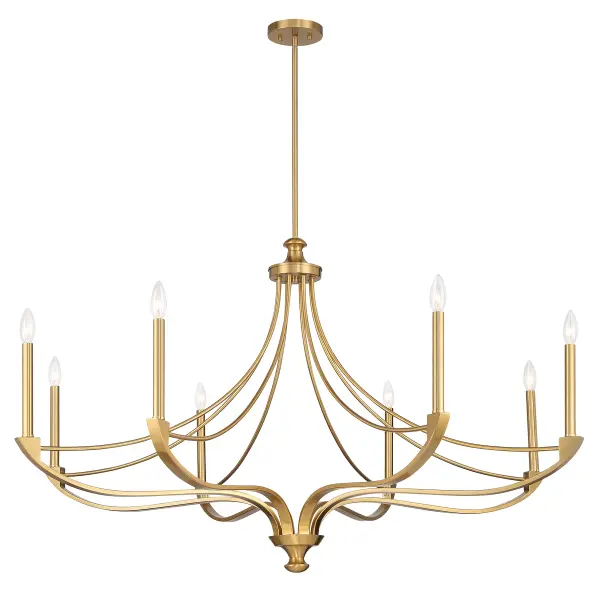 Preserve Eight Light Chandelier in Warm Brass - Image 3
