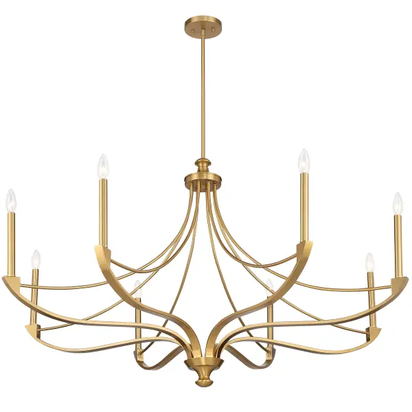 Preserve Eight Light Chandelier in Warm Brass - Image 4