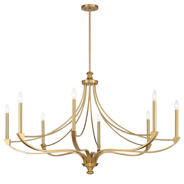 Preserve Eight Light Chandelier in Warm Brass - Image 5