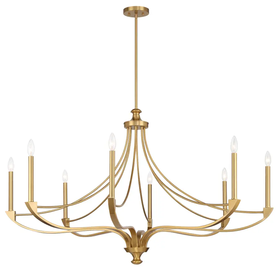 Preserve Eight Light Chandelier in Warm Brass - Image 5
