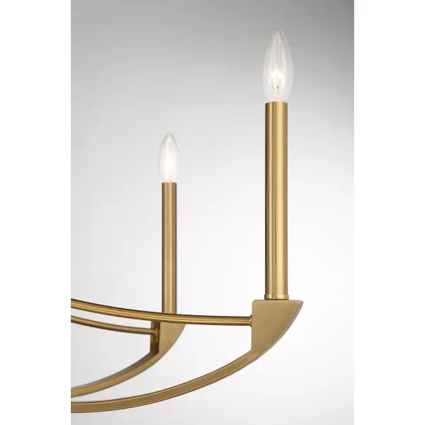 Preserve Eight Light Chandelier in Warm Brass - Image 6