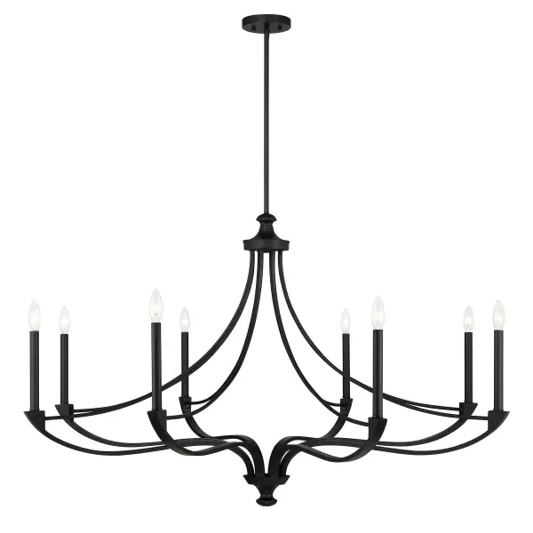 Preserve 8-Light Chandelier in Matte Black - Image 1