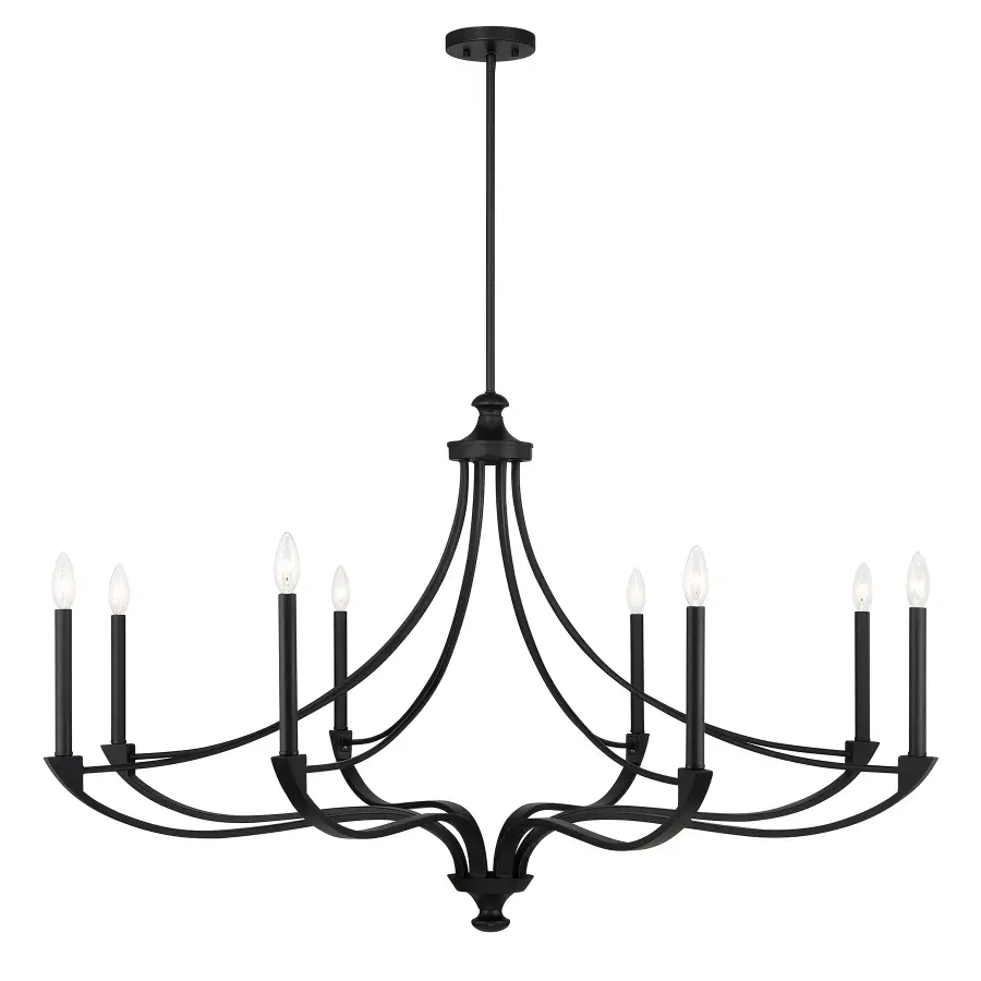 Preserve 8-Light Chandelier in Matte Black - Image 1