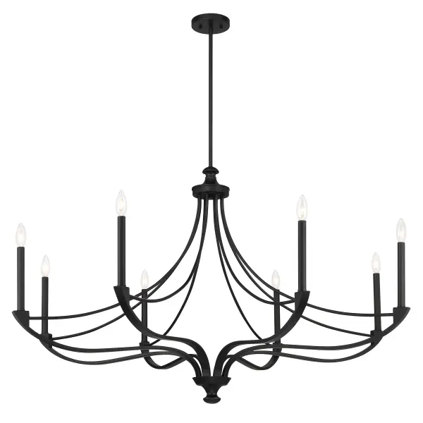 Preserve 8-Light Chandelier in Matte Black - Image 3