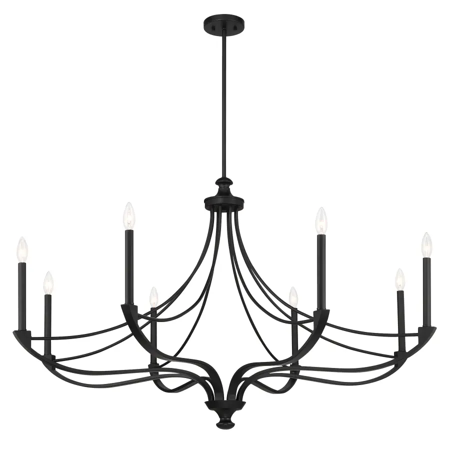 Preserve 8-Light Chandelier in Matte Black - Image 3