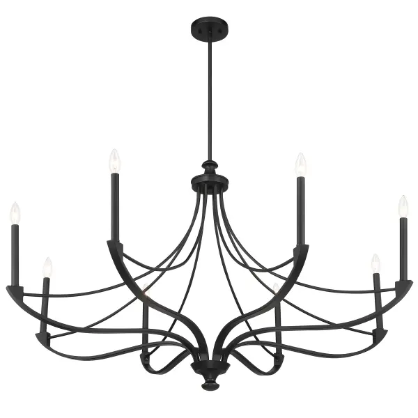 Preserve 8-Light Chandelier in Matte Black - Image 4