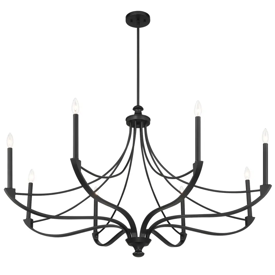 Preserve 8-Light Chandelier in Matte Black - Image 4