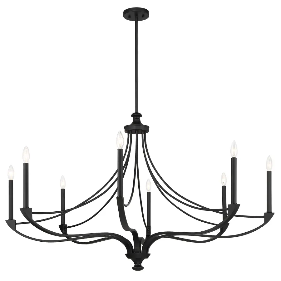 Preserve 8-Light Chandelier in Matte Black - Image 5