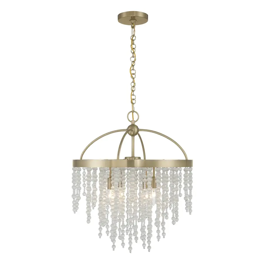 Jeanette 4-Light Chandelier in Noble Brass - Image 1