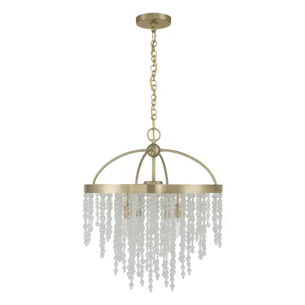 Jeanette 4-Light Chandelier in Noble Brass - alternate view