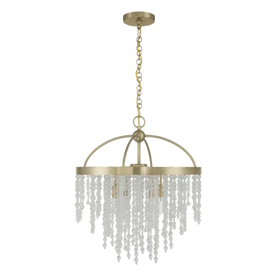 Jeanette 4-Light Chandelier in Noble Brass - Image 2