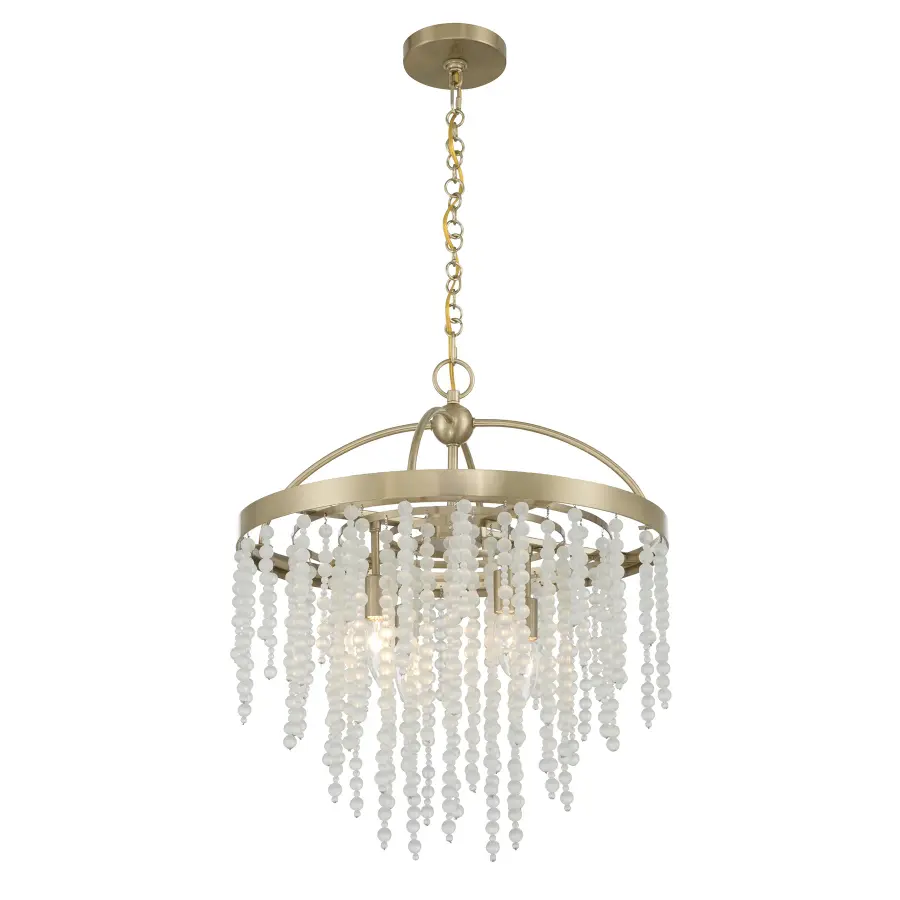 Jeanette 4-Light Chandelier in Noble Brass - Image 3