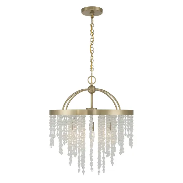 Jeanette 4-Light Chandelier in Noble Brass - Image 5