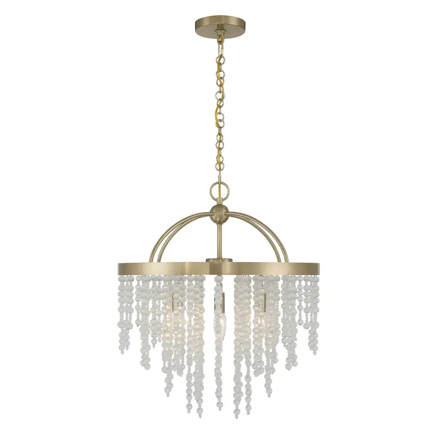 Jeanette 4-Light Chandelier in Noble Brass - Image 5