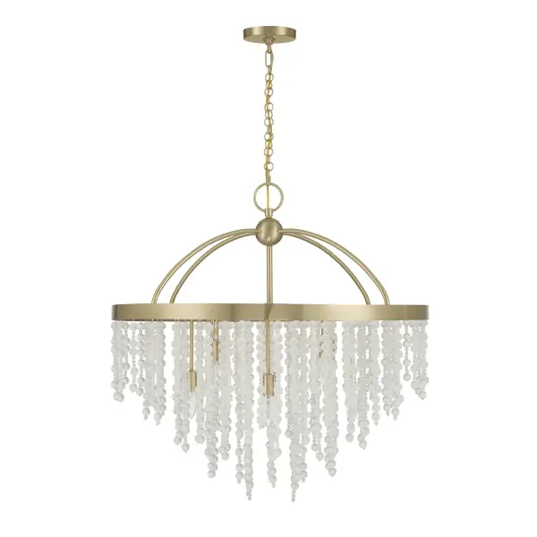 Jeanette 8-Light Chandelier in Noble Brass - alternate view